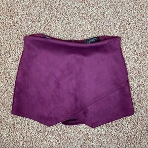 Heartbeeps Envelope Skirt Purple Suede M